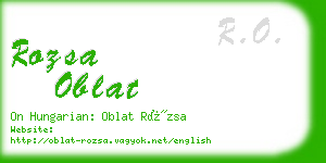 rozsa oblat business card